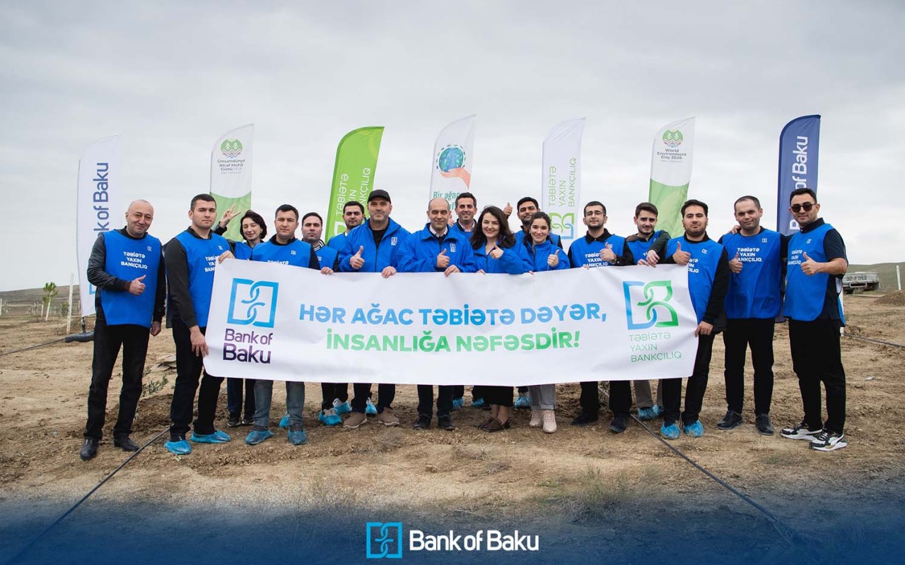 "Bank of Baku" növbəti ağacəkmə aksiyasını təşkil etdi - FOTOLAR